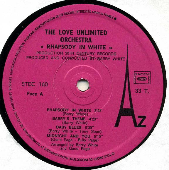 Love Unlimited Orchestra - Rhapsody In White (LP Tweedehands)