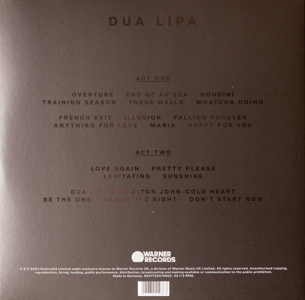 Dua Lipa - Live From The Royal Albert Hall (LP) - Discords.nl
