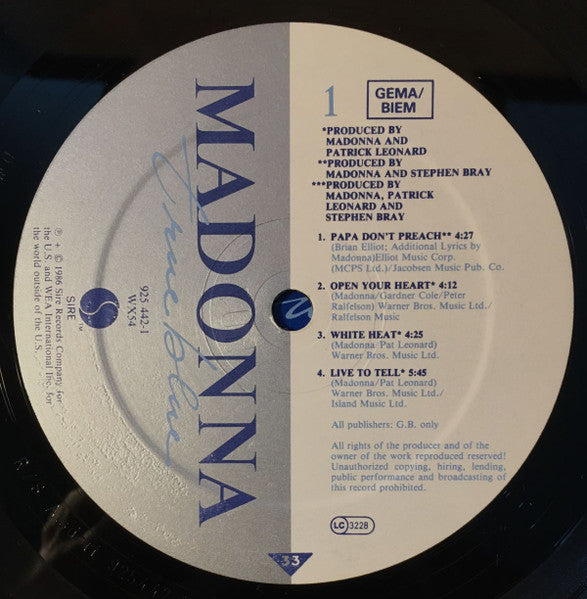 Madonna - True Blue (LP Tweedehands)