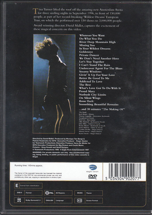 Tina Turner - Live In Amsterdam - Wildest Dreams Tour (DVD Tweedehands)