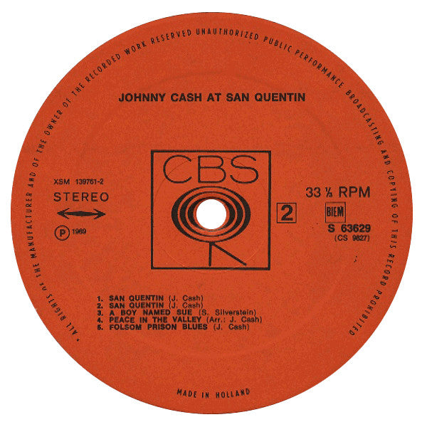 Johnny Cash - Johnny Cash At San Quentin (LP Tweedehands)