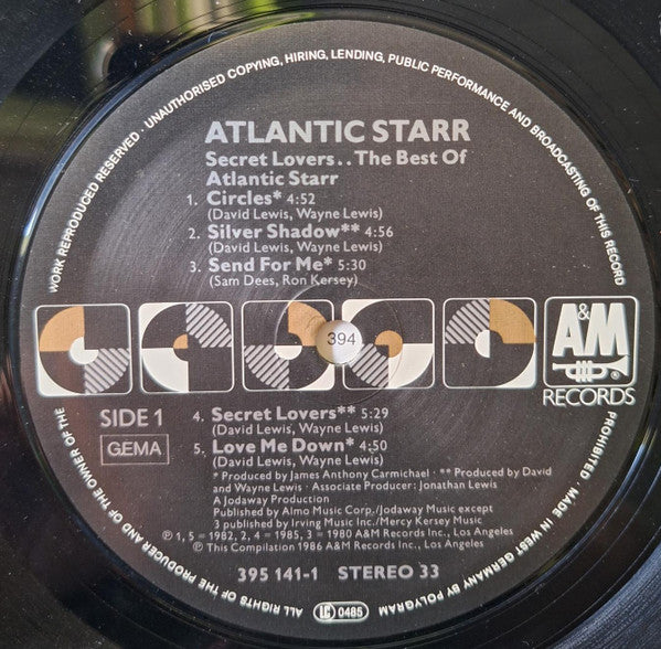 Atlantic Starr - Secret Lovers...The Best Of Atlantic Starr (LP Tweedehands)
