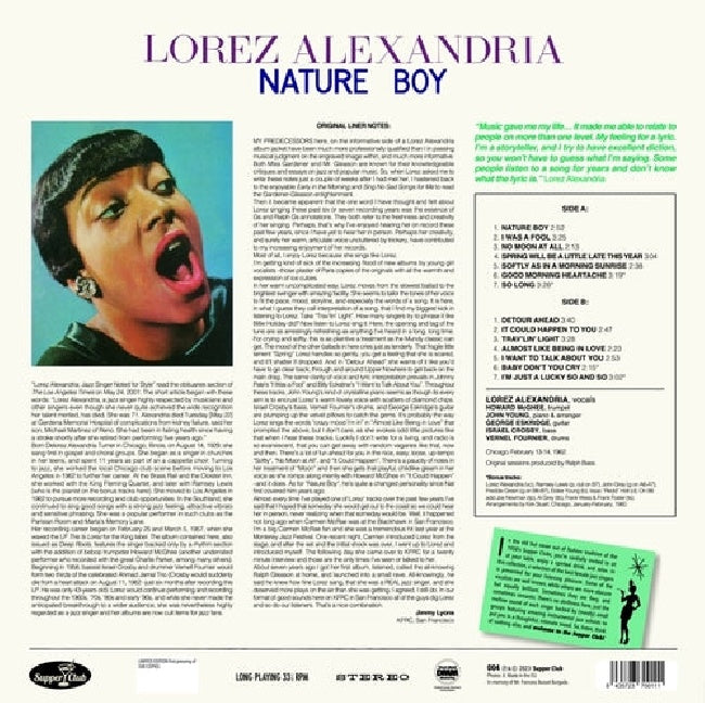 Lorez Alexandria - Nature boy (LP)