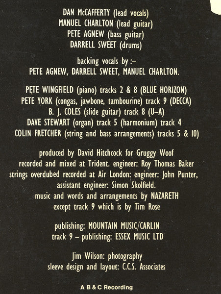 Nazareth (2) - Nazareth (LP Tweedehands)