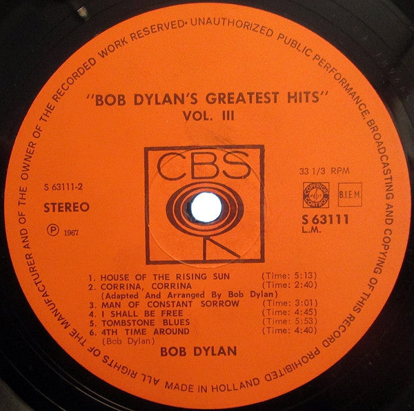 Bob Dylan - Bob Dylan's Greatest Hits Vol.III (LP Tweedehands)