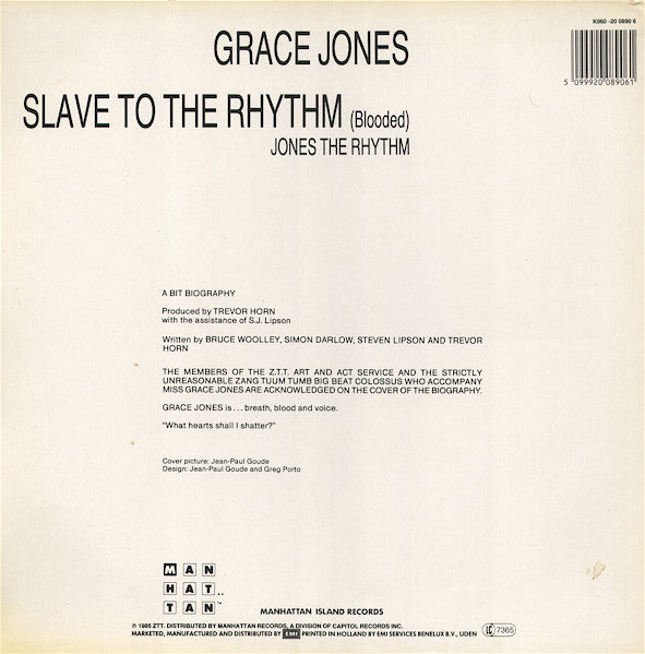 Grace Jones - Slave To The Rhythm (LP Tweedehands)