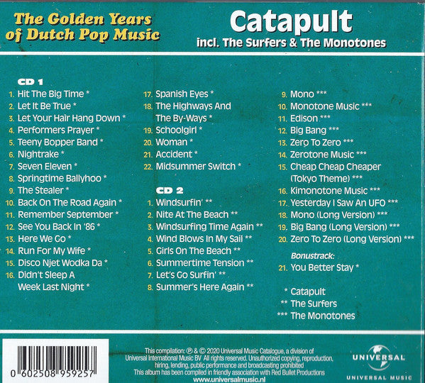 Catapult, Surfers, The, Monotones, The - The Golden Years Of Dutch Pop Music (A&B Sides And More) (CD)