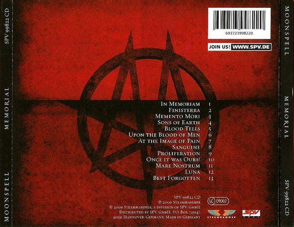 Moonspell - Memorial (CD Tweedehands)