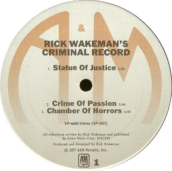 Rick Wakeman - Rick Wakeman's Criminal Record (LP Tweedehands)