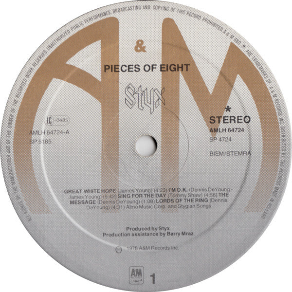 Styx - Pieces Of Eight (LP Tweedehands)