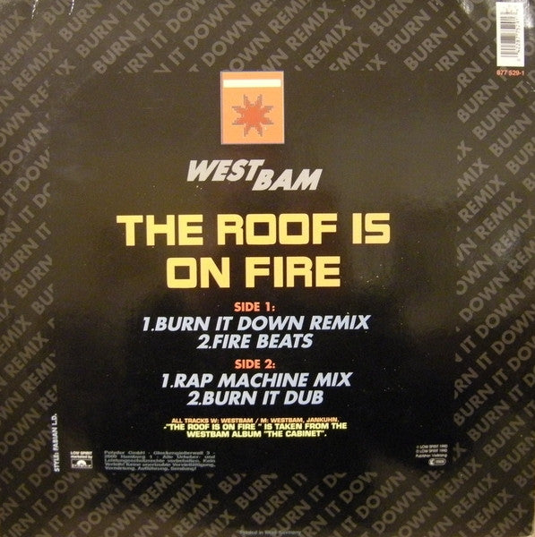 WestBam - The Roof Is On Fire (Burn It Down Remix) (12" Tweedehands)