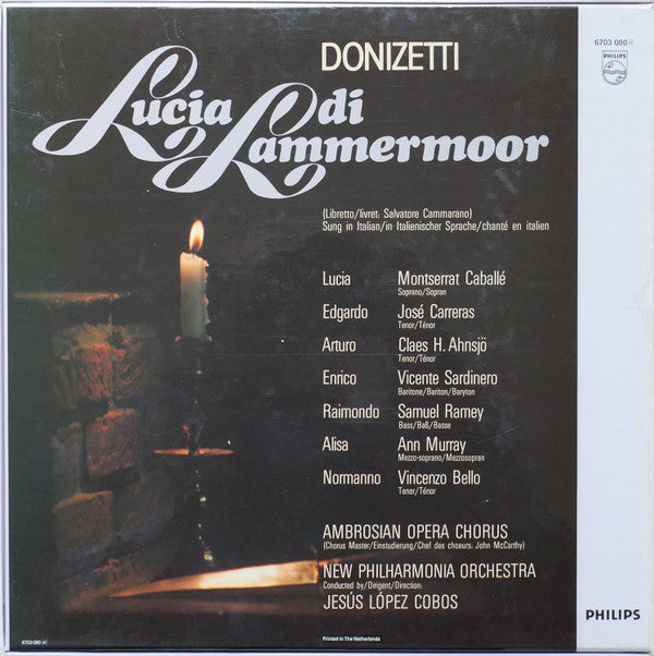 Gaetano Donizetti - Lucia Di Lammermoor (LP Tweedehands) - Discords.nl