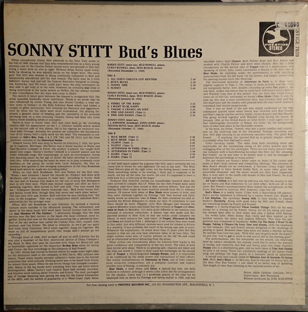 Sonny Stitt - Bud's Blues (LP Tweedehands) - Discords.nl