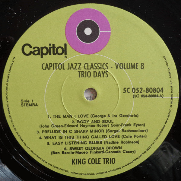 Nat King Cole Trio, The - Trio Days (LP Tweedehands) - Discords.nl