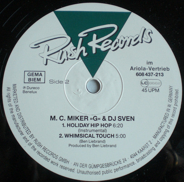 MC Miker G. & DJ Sven - Holiday Rap (12" Tweedehands)