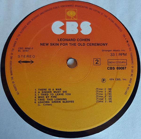 Leonard Cohen - New Skin For The Old Ceremony (LP Tweedehands) - Discords.nl
