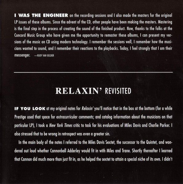 Miles Davis Quintet, The - Relaxin' With The Miles Davis Quintet (CD Tweedehands)