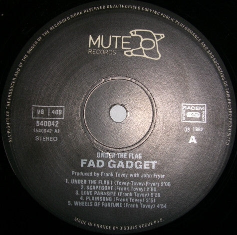 Fad Gadget - Under The Flag (LP Tweedehands)