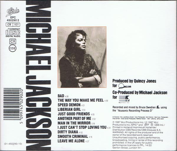 Michael Jackson - Bad (CD Tweedehands)