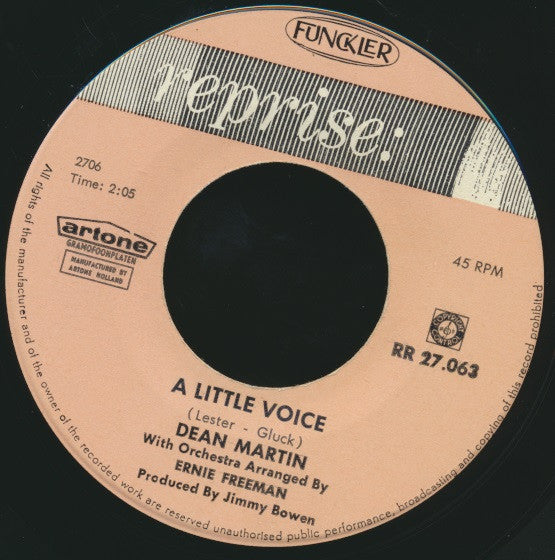 Dean Martin - Everybody Loves Somebody / A Little Voice (7-inch Tweedehands)