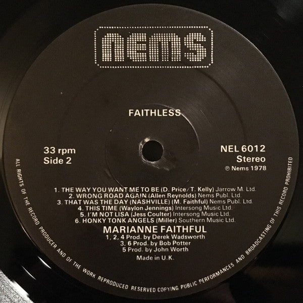 Marianne Faithfull - Faithless (LP Tweedehands)