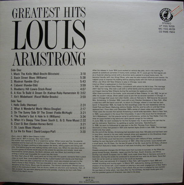 Louis Armstrong - Greatest Hits (LP Tweedehands)