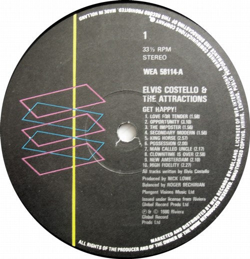 Elvis Costello & The Attractions - Get Happy! (LP Tweedehands)