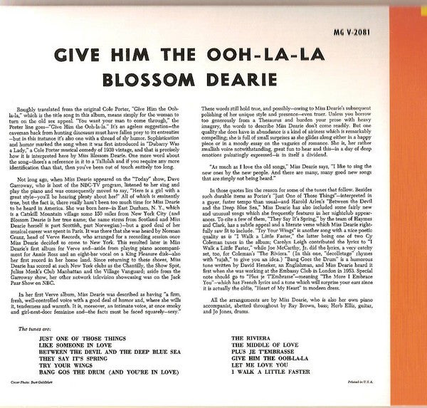 Blossom Dearie - Give Him The Ooh-La-La (CD)