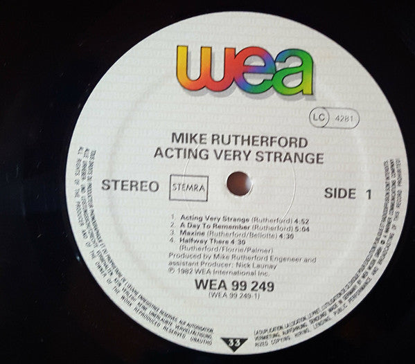 Mike Rutherford - Acting Very Strange (LP Tweedehands)