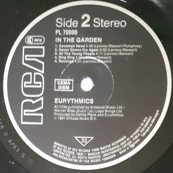 Eurythmics - In The Garden (LP Tweedehands)