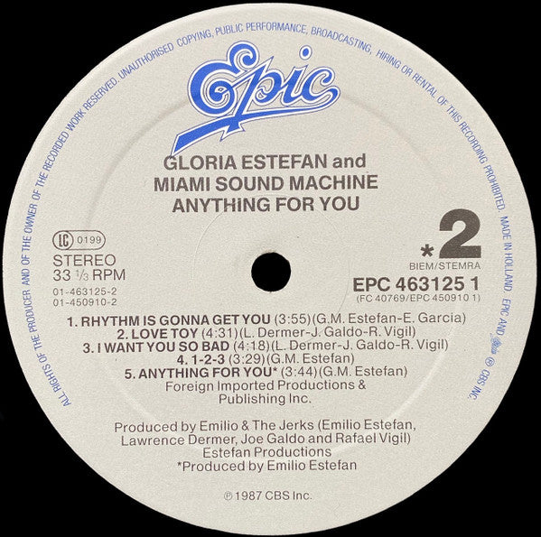 Miami Sound Machine - Anything For You (LP Tweedehands)