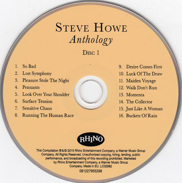 Steve Howe - Anthology (A Solo Career Retrospective) (CD)