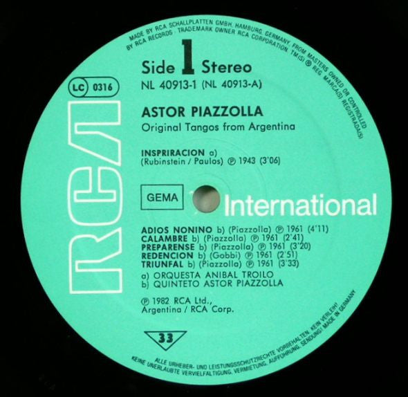 Astor Piazzolla - Original Tangos From Argentina (LP Tweedehands)