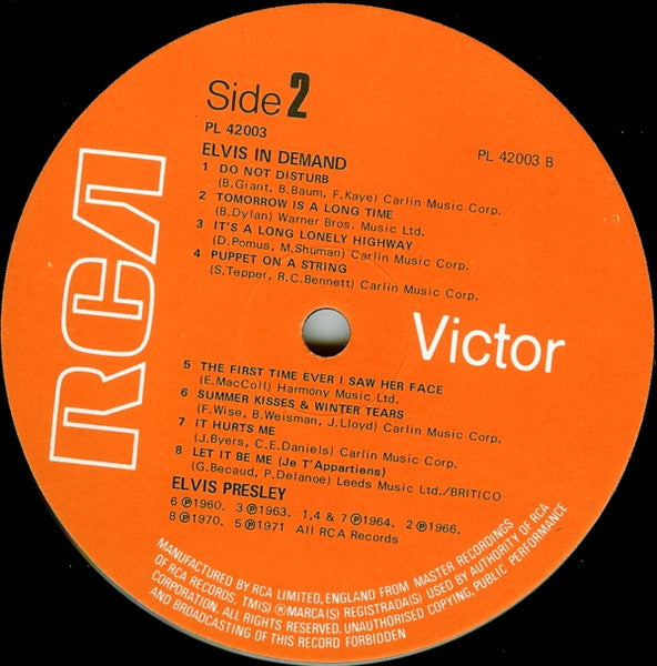 Elvis Presley - Elvis In Demand (LP Tweedehands)