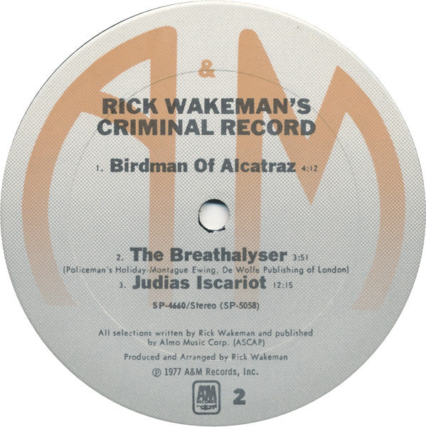 Rick Wakeman - Rick Wakeman's Criminal Record (LP Tweedehands)