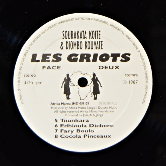Sourakata Koité & Diombo Kouyate - Les Griots (LP Tweedehands)