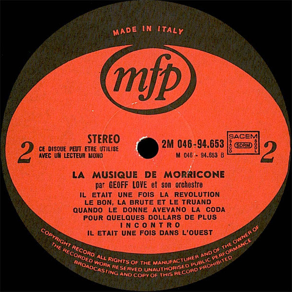 Ennio Morricone - Geoff Love & His Orchestra - La Musique D'Ennio Morricone (LP Tweedehands)