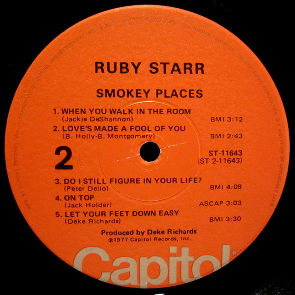Ruby Starr - Smokey Places (LP Tweedehands)
