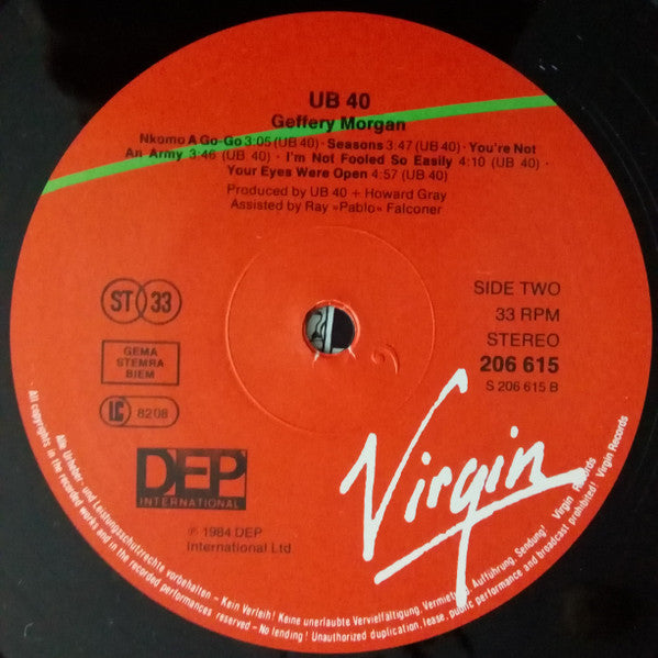 UB40 - Geffery Morgan... (LP Tweedehands)