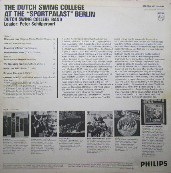 Dutch Swing College Band, The - Dutch Swing College At The "Sport Palast", Berlin (LP Tweedehands)