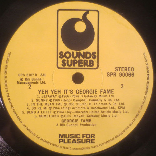 Georgie Fame - Yeh, Yeh It's Georgie Fame (LP Tweedehands)