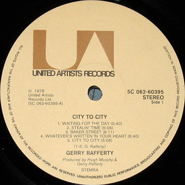 Gerry Rafferty - City To City (LP Tweedehands)