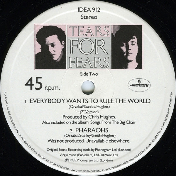 Tears For Fears - Everybody Wants To Rule The World (Extended Version) (LP Tweedehands)