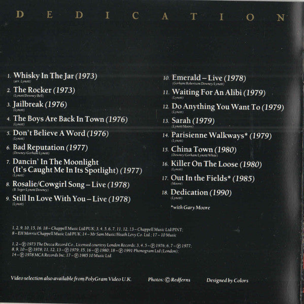 Thin Lizzy - Dedication (The Very Best Of Thin Lizzy) (CD Tweedehands)