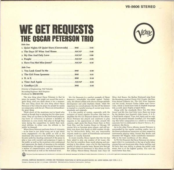 Oscar Peterson Trio, The - We Get Requests (LP Tweedehands) - Discords.nl