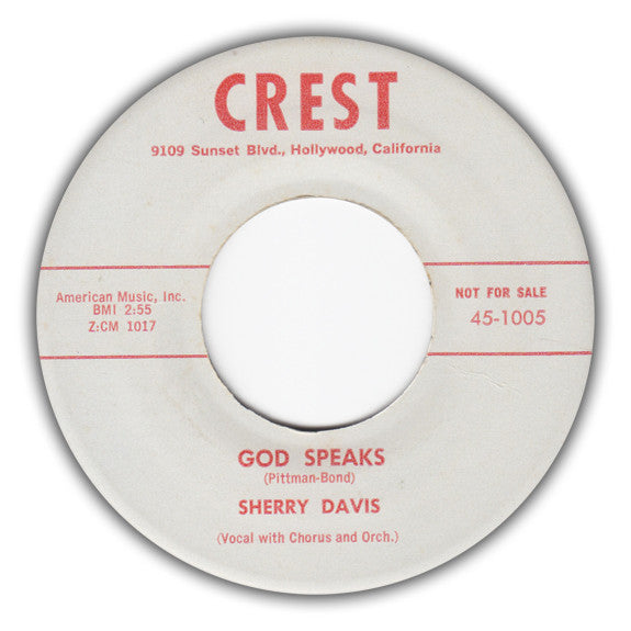 Sherry Davis / Sherry Davis & Jerry (59) - God Speaks / Did You Stop To Pray This Morning (7-inch Tweedehands) - Discords.nl