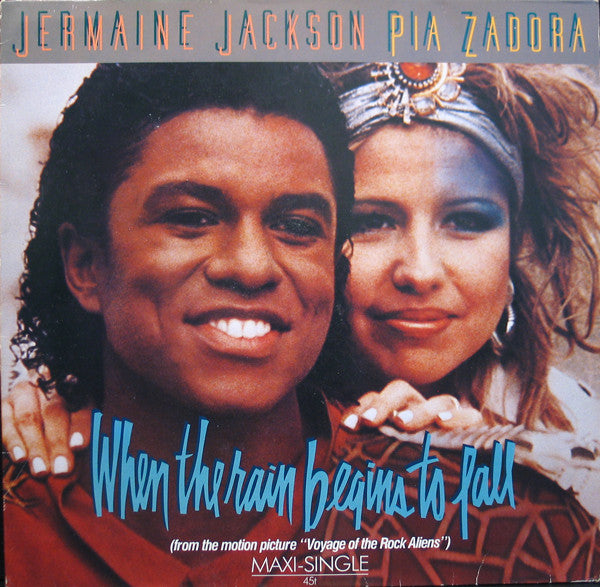 Jermaine Jackson & Pia Zadora - When The Rain Begins To Fall (12" Tweedehands)