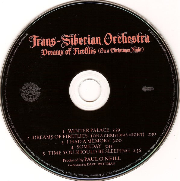 Trans-Siberian Orchestra - Dreams Of Fireflies (On A Christmas Night) (CD)