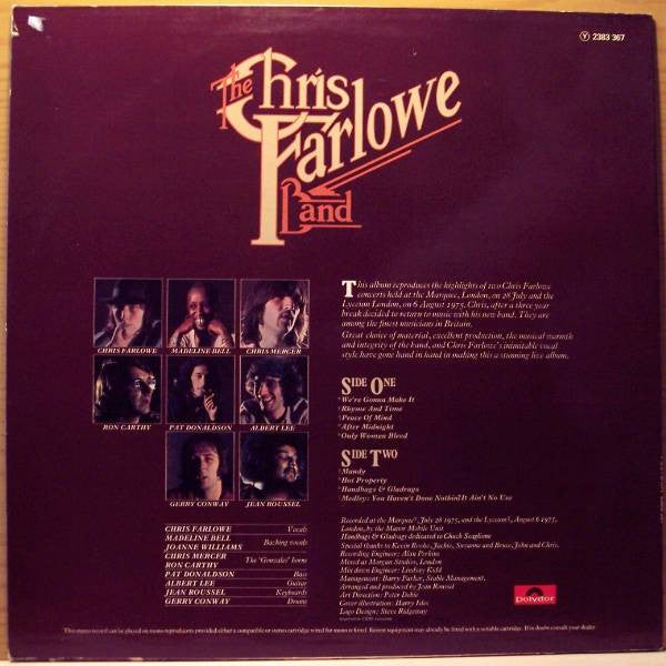 Chris Farlowe Band, The - Live! (LP Tweedehands)