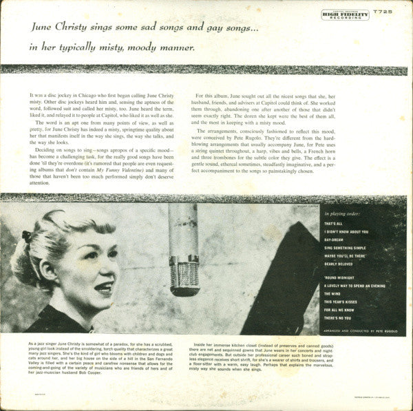 June Christy - The Misty Miss Christy (LP Tweedehands)